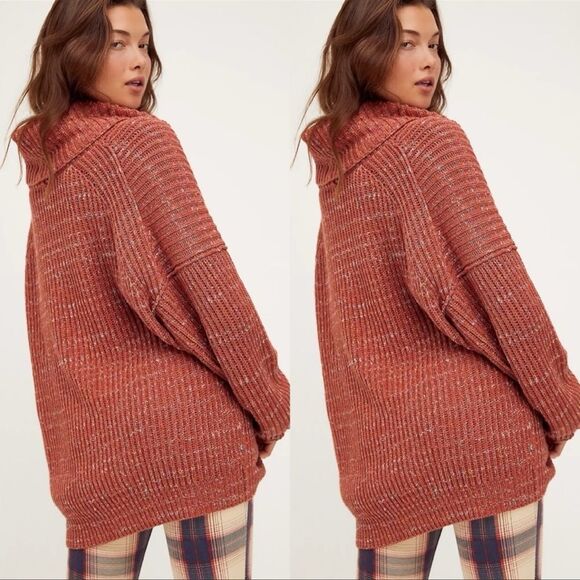 Free People Leo Tunic Sweater ribbed oversized NWT Medium - Picture 7 of 8